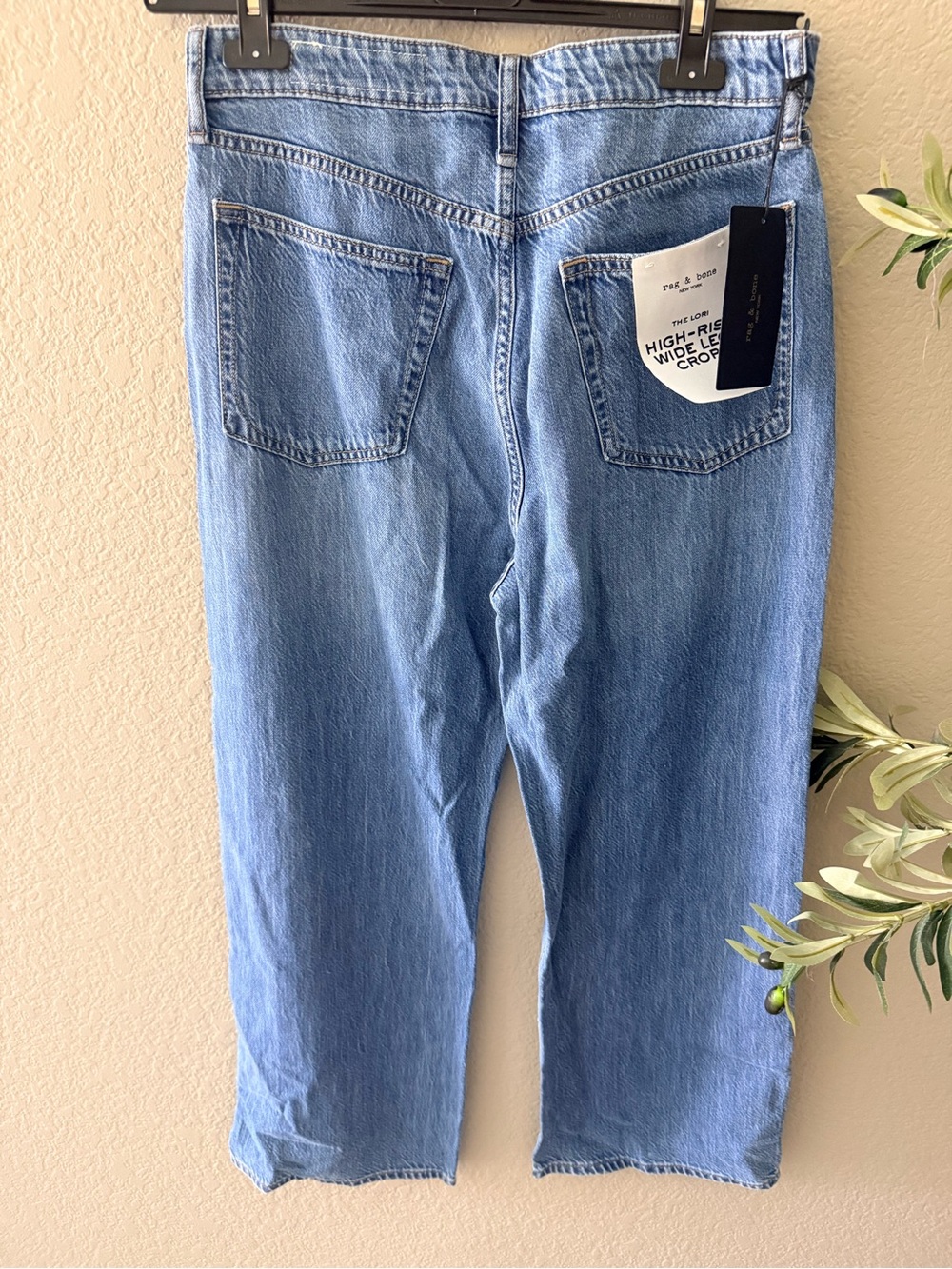 NWT Rag & Bone The Lori High-Rise Wide Leg Crop Jeans Size 28 Woburn $288 - Picture 5 of 6